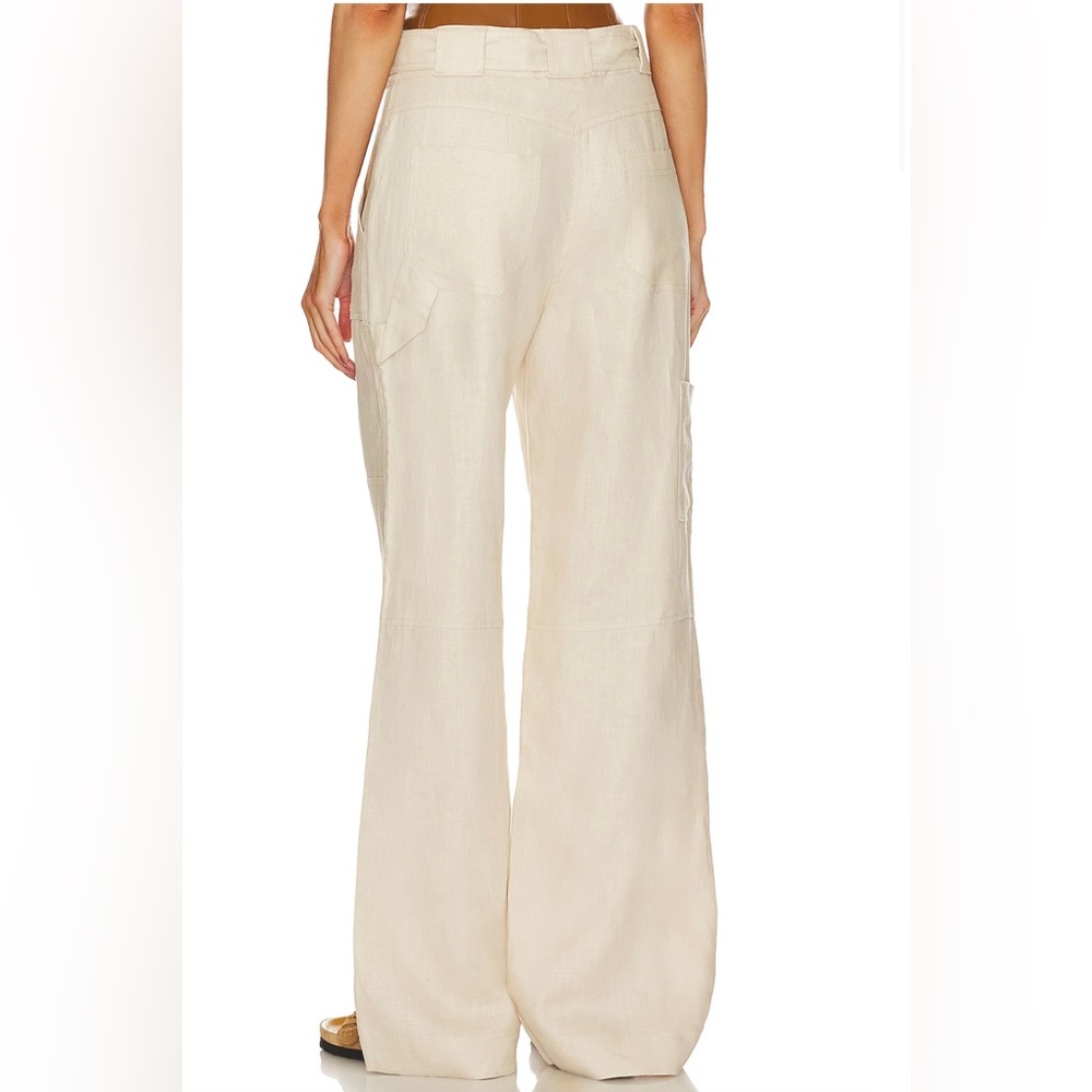 GRLFRND The Linen Cargo Pant in Natural Linen - Picture 4 of 4